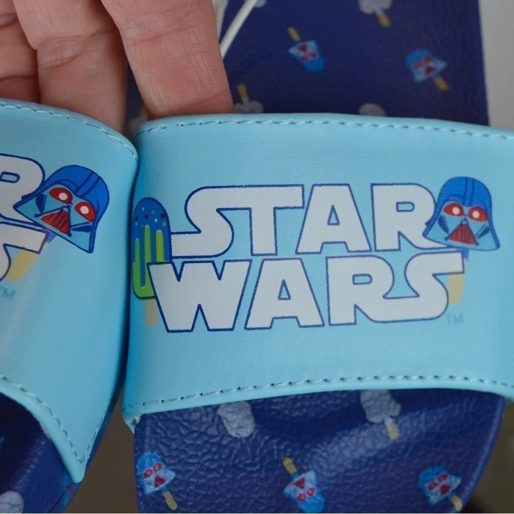 DISNEY Star Wars Kids Slide Sandals,‎ Size 9/10 NEW!